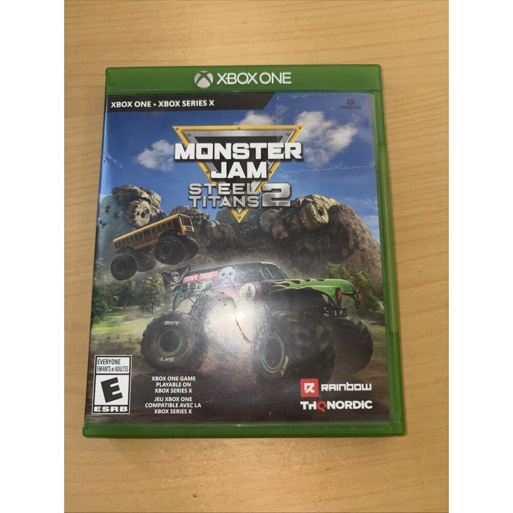 Monster Jam Steel Titans 2 Microsoft Xbox One Game Case Works Trucks